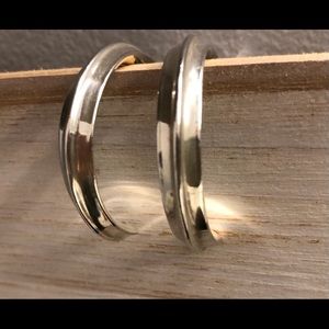 Sterling silver hoop earrings